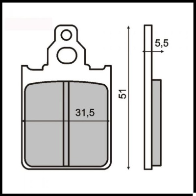 Pastilhas de travão S21 para Vespa