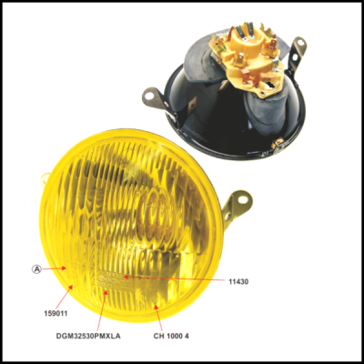 Farol SIEM redondo para Vespa