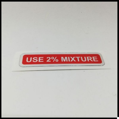 Autocolante "Use 2% Mixture" para Vespa