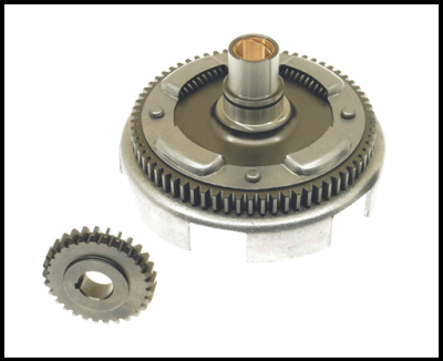 Kit caixa transmissão/relação cremalheira de embraiagem para Vespa