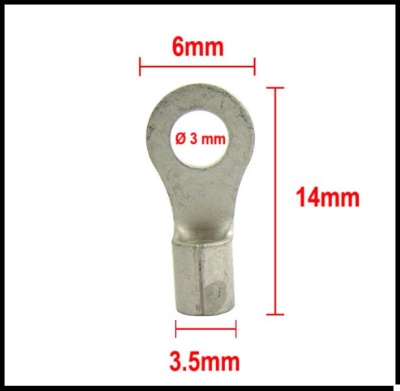 Terminal de olhal não isolado para cabo