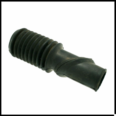 Mangueira preta flexível em borracha com secção estriada