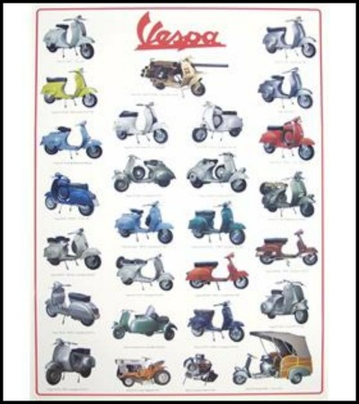 Poster com "Vespa modelo II"