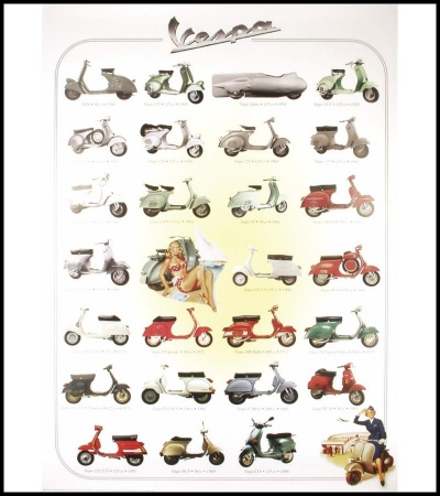 Poster com "Vespa modelo III"