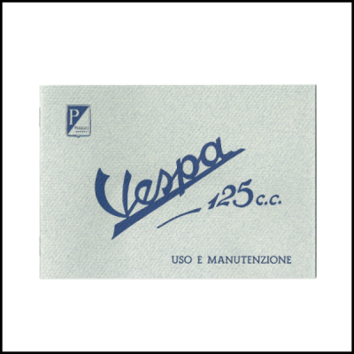 Manual de instruções para Vespa 125 cc. (1949)