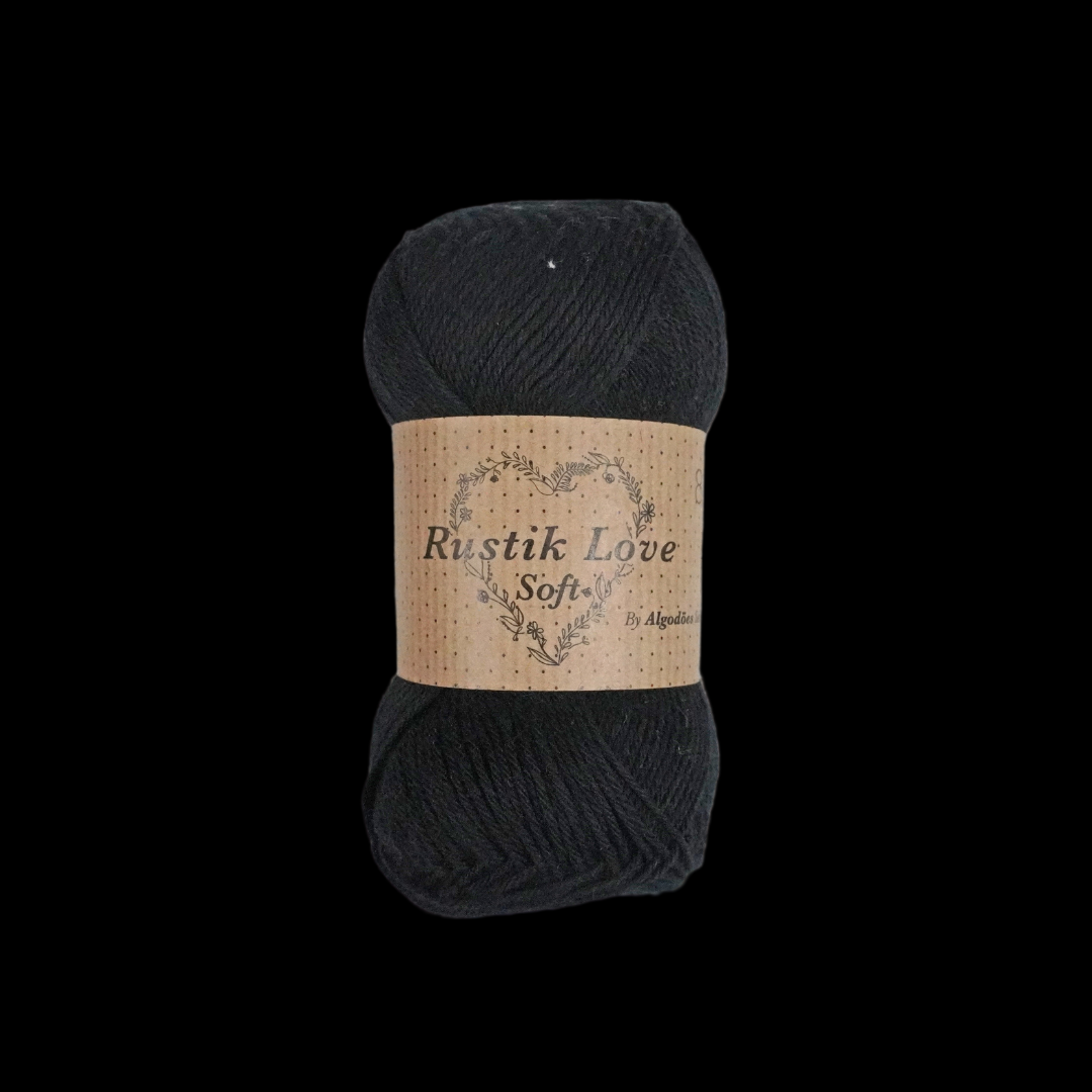 Selva- Fio Rustik Love 50gr Preto