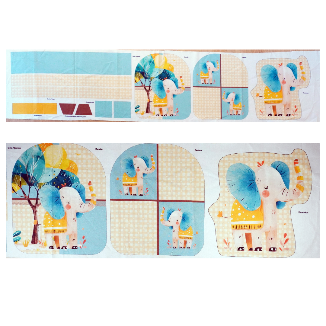 Painel Mochila e naninha Elefante