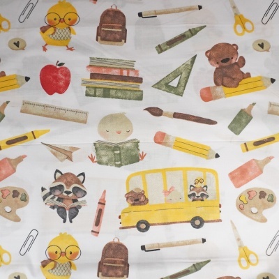 Tecido Animais na Escola 160cm