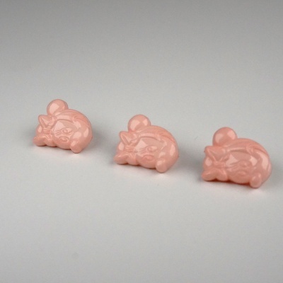 Botão Minnie Baby Coral