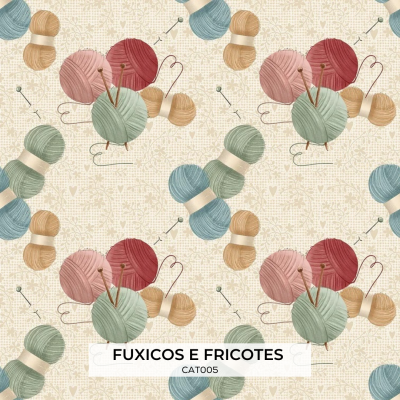 Tecido Fuxicos Cats Novelos 150cm