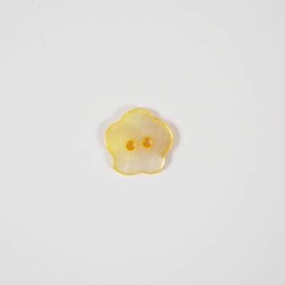 Botão Flor 15mm- Amarelo