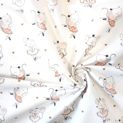 Tecido Ratinhas Bailarinas 150cm