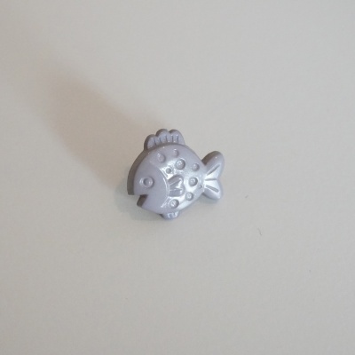 Botão Peixinho Baby Cinza 15mm