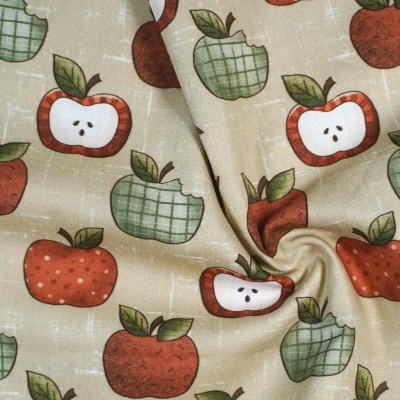 Tecido Fuxicos Maçãs Country 150cm