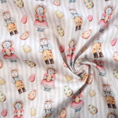 Tecido Fuxicos Coelhos Rosa 150cm