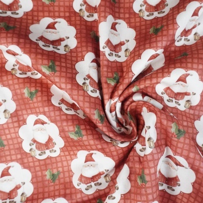 Tecido Fuxicos Noel No Camafeu Vermelho 150cm