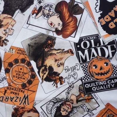 Tecido Riley Blake Terror Branco 1x110cm