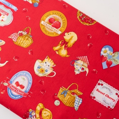 Tecido Quil Gate Love Strawberry  110CM