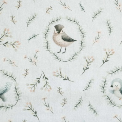 Catex- Tecido Passarinhos e Folhas 150CM