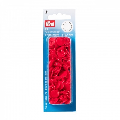 PRYM - Molas Pressão "bola" vermelho 30pcs