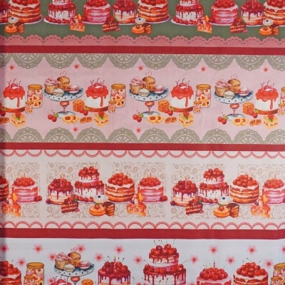 Tecido Barras Coleção Cerejas 150cm