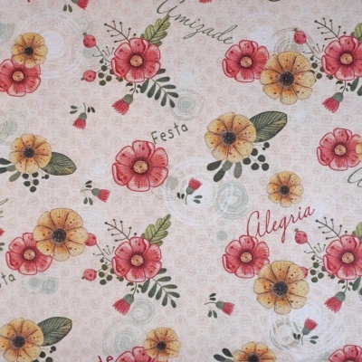 Tecido Fuxicos Floral Alegria 150cm