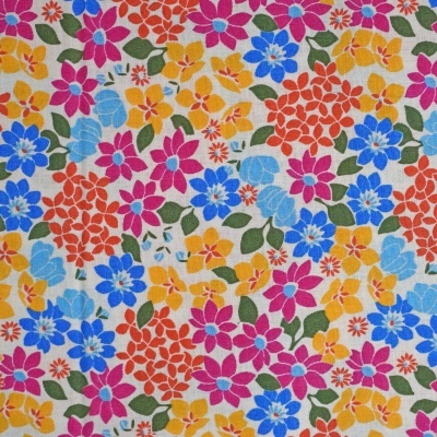 Tecido Domotex Flores Coloridas Pequenas 150CM