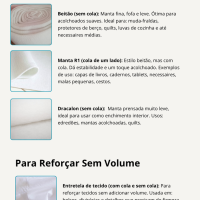 Qual manta ou entretela usar? Guia rápido para os seus projetos de costura criativa