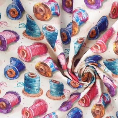 Tecido Costura Cones de Linhas 150cm