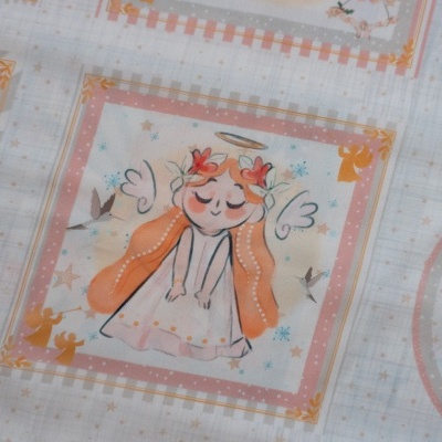 Painel Anjinhos Azul/Rosa 45x150cm