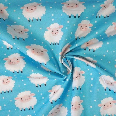 Tecido Azul Ovelhas 150cm