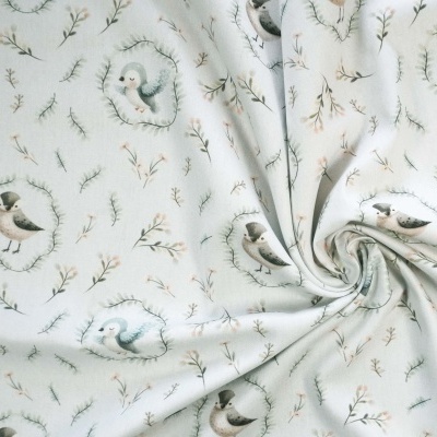 Catex- Tecido Passarinhos e Folhas 150CM