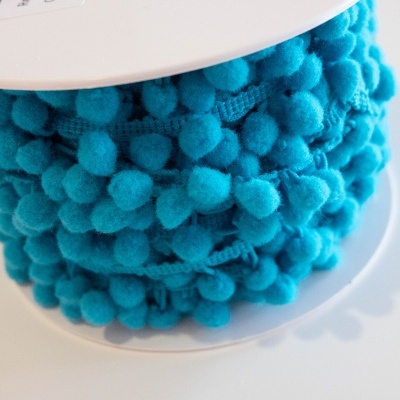 Fita pompom média Turquesa