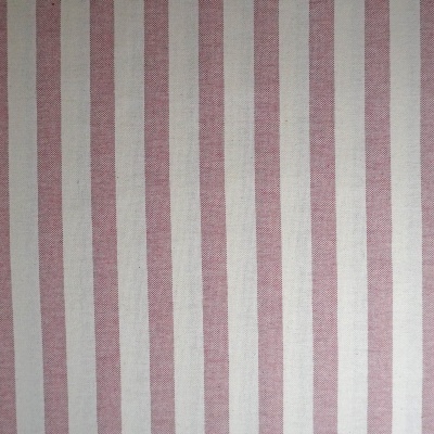 Tecido com riscas verticais branco e rosa antigo