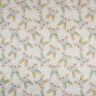 Tecido Fuxicos Rostos Coelhinhos 150CM