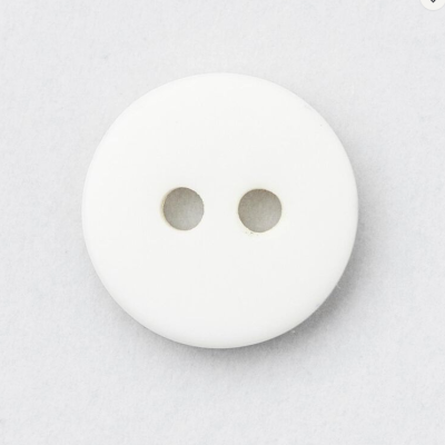 Botão Mate Branco 15mm