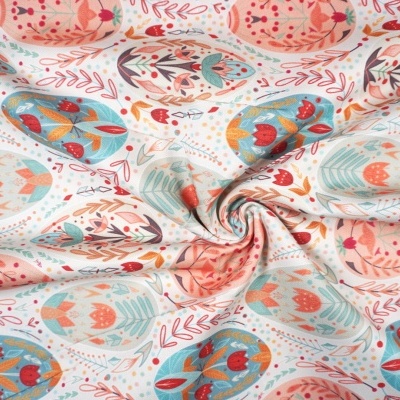 Tecido Half Panama Molduras de Flores 280cm