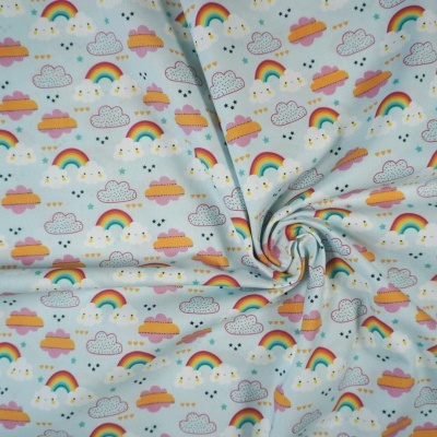 Tecido Coleção Arco iris e Nuvens Sorridentes 150CM
