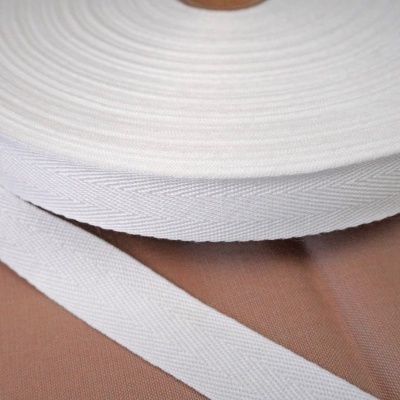 Fita Sarjada Algodão 20mm Branca