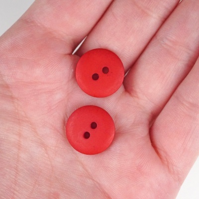 Botão Mate Vermelho 15mm