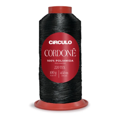 Fio Cordoné Preto 100gr