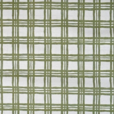 Tecido quadriculado em verde e branco