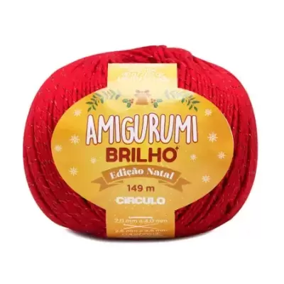 Circulo- Fio Amigurumi Brilho 80gr Carmim