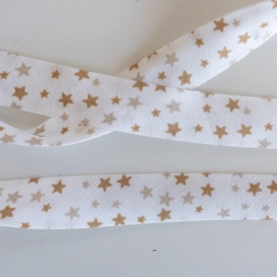 Fita de viés estrelas 18mm - cor 155