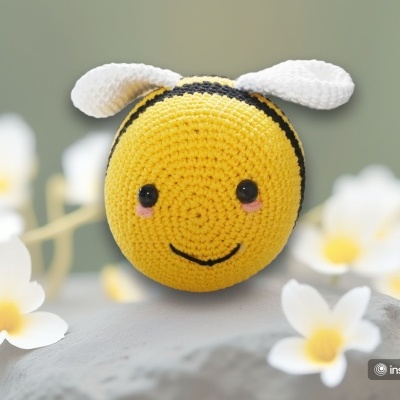 Kit 3DC Abelha Amigurumi