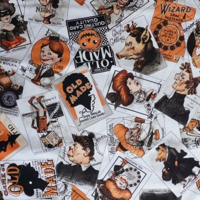 Tecido Riley Blake Terror Branco 1x110cm