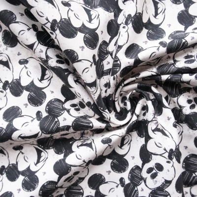 DISNEY - Tecido Mickey Caras pequeno 1x1.40