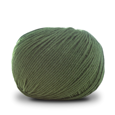 Novelo de lã verde musgo