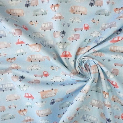 Tecido Domotex Digital Carinhos Azul Claro 150CM