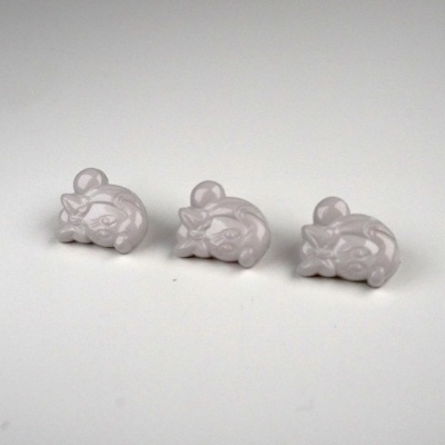 Botão Minnie Baby Cinza